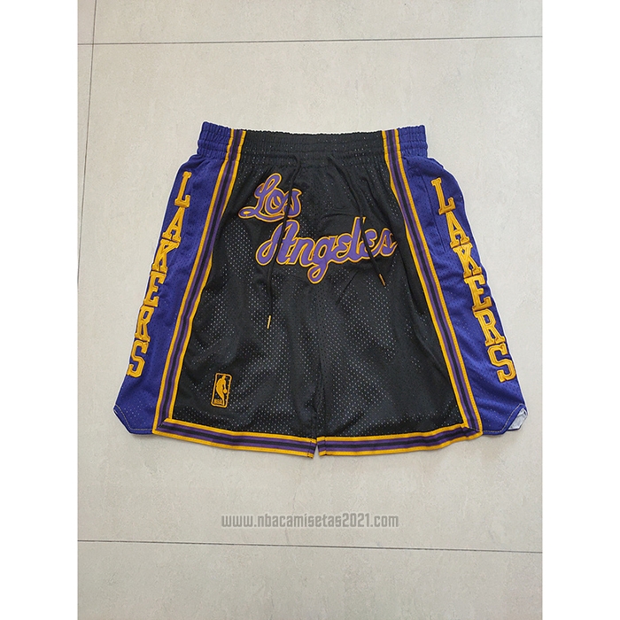 Pantalone Los Angeles Lakers Mitchell & Ness Just Don Negro
